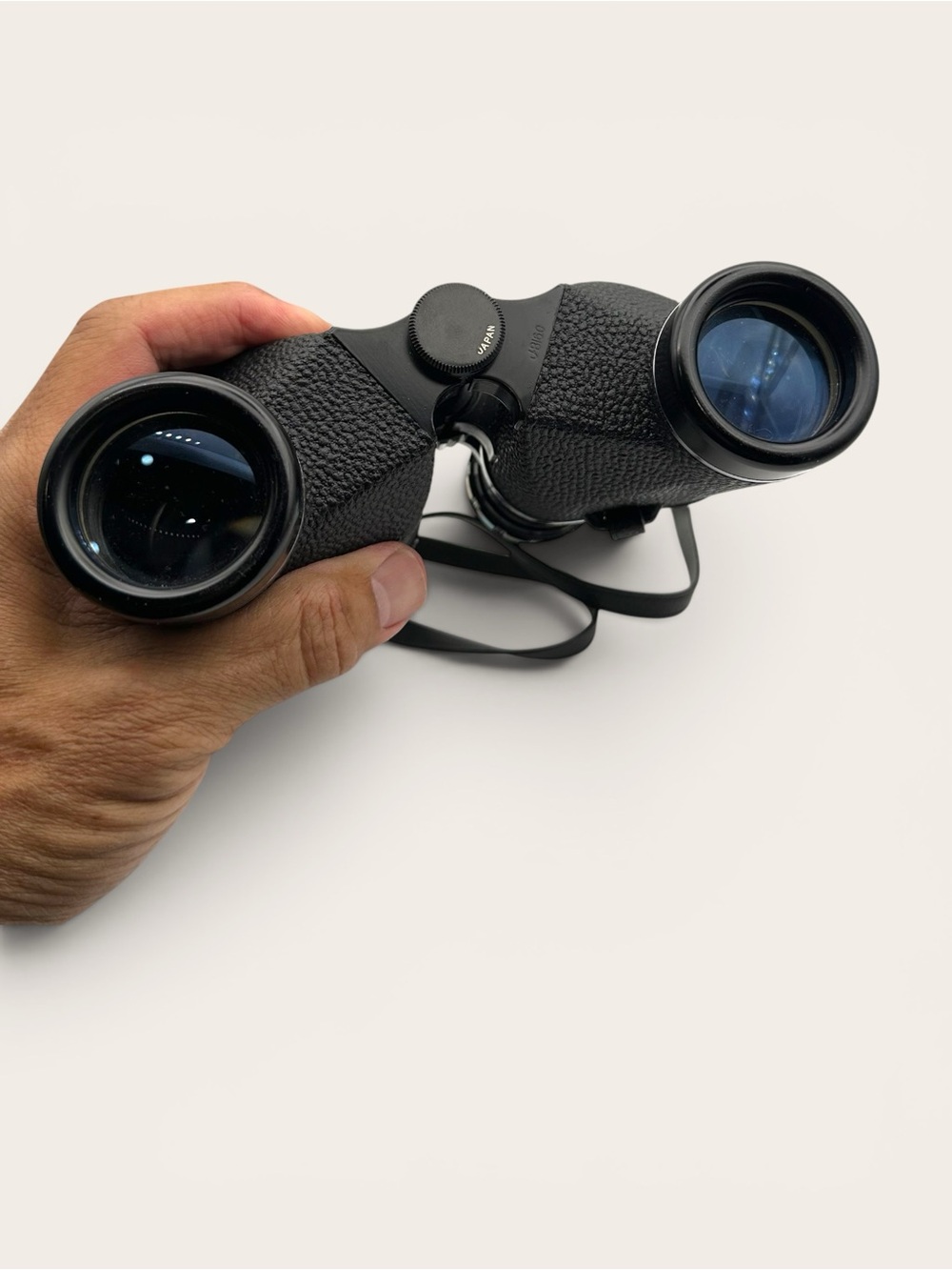 Classic Black Binoculars with Neck Strap
